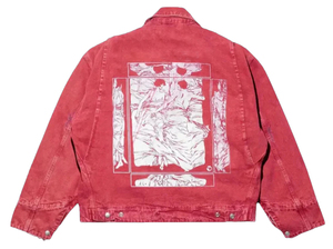 Chaqueta de trabajo estilo Detroit desgastada, de lona lavada, con dobladillo deshilachado vintage, para ropa de calle, con logo personalizado OEM, de pana. - Product Image 2