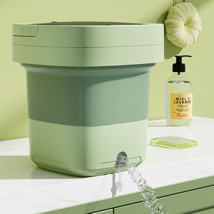 Lavadora plegable portátil de gran capacidad con cubo de secadora giratoria para ropa, ropa interior de viaje para el hogar, calcetines, Mini lavadora - Product Image 1