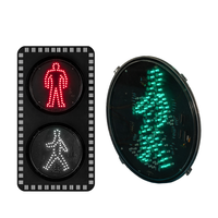 Semáforo Peatonal LED Dinámico de Seguridad Vial, 300 mm, IP55, Alcance de 300 m, para Centros de Transporte