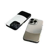 Étui de protection antichoc ultra-fin en cuir PU et PC rigide pour iPhone 17 16 15 14 13 12 11 ProMax