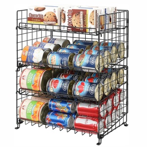 Stackable Kitchen Can Rack Organizer Can Storage Rack for Kitchen Cabinet Pantry Storage Rack Holder