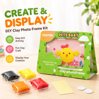 Kit de Cadres Photo en Carton DIY Éducatifs en Argile à Séchage à l'Air Pas Cher pour Écoles, Jouets de Modelage Colorés avec Logo Personnalisé