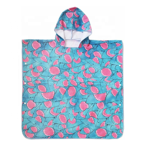 Высокое Качество Микрофибра детское пляжное полотенце с мультяшным принтом пончо детское пляжное пончо с капюшоном пляжное полотенце - Product Image 1