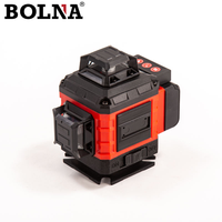 Meilleur niveau laser pour la construction, niveau laser pas cher avec trépied, récepteur, faisceau vert, niveau laser 4D 16 lignes, ensemble d'outils 360°