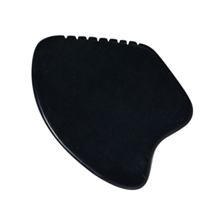 Herramienta Gua Sha de Piedra Bian Negra de Alta Calidad, Peine para Masaje del Cuero Cabelludo, Tabla para Raspado Corporal - Product Image 1