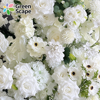 Arche de fleurs personnalisée, arche de fleurs artificielles blanches, décorations de mariage, fournitures