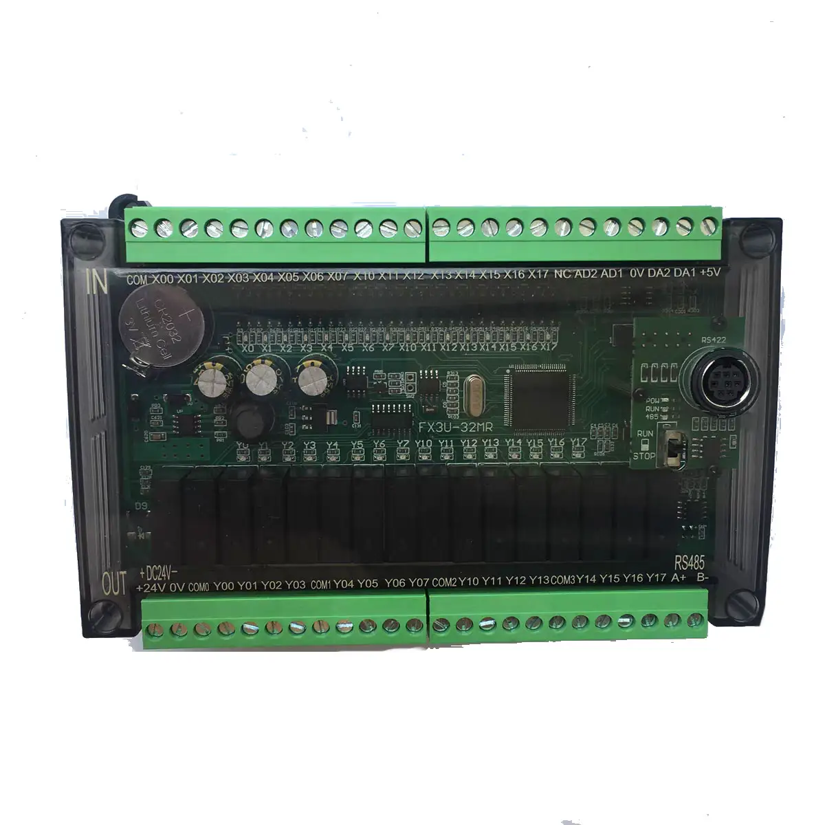 पीएलसी नियंत्रक औद्योगिक नियंत्रण बोर्ड FX3U-32MT/MR प्रोग्रामिंग एनालॉग इनपुट और आउटपुट पल्स काउंटिंग