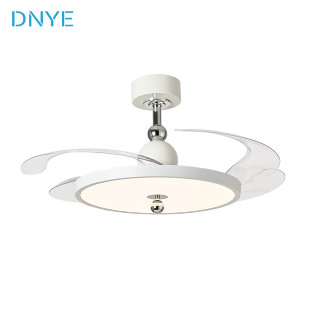 Modern Minimalist Cream-colored Wind-quiet Ceiling Fan with Remote Control, Suitable for Living Room and Dining Room, 220V