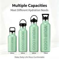 Nouvelle bouteille d'eau isotherme classique en acier inoxydable à double paroi, sans BPA, anti-fuite, isolation thermique, écologique