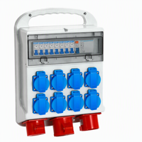 Prise murale industrielle universelle bleue IP44 étanche en matériau PC, connecteur d'alimentation CN AU EU US UK 250V 10A/16A