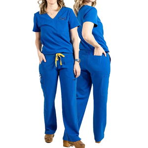 Moda hombres estiramiento Dental Hospital Scrubs uniformes conjuntos Unisex <span class=keywords><strong>farmacia</strong></span> Jogging personal Scrub trajes para médicos y enfermeras tela - Product Image 2