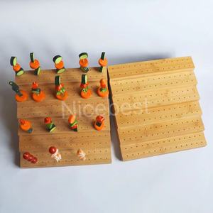 Porta Spiedini in Bambù <span class=keywords><strong>per</strong></span> Frutta e Cocktail, Supporto <span class=keywords><strong>per</strong></span> Esposizione <span class=keywords><strong>Antipasti</strong></span> <span class=keywords><strong>per</strong></span> Catering e Feste - Product Image 3