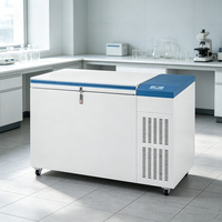 -150 ℃   Congélateur coffre ultra-basse température en acier galvanisé avec panneau de commande numérique pour le stockage de la recherche biomédicale