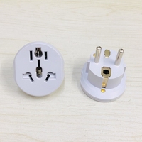Adaptateur de prise EU universel vers prise électrique ronde européenne à 2 broches, conversion 10A 16A 250V, convertisseur UK/AU/US vers Schuko