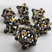Ensembles de dés métalliques exclusifs pour joueurs, style sombre, Dungeons and Dragons DND Hollow