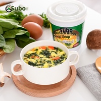 Su Bo Four Flavors Spinach Egg Flower Carrot Mushroom Soup 8g Fresh Vegetable Instant Soup with Cup Spoon