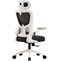 Chaise de bureau pour la maison, confortable pour de longues périodes assises, idéale pour étudiants en résidence, pivotante, ergonomique, avec dossier en maille, de luxe