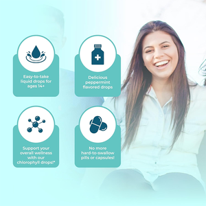 Rosebest – Complément alimentaire liquide de chlorophylle aromatisé à la menthe poivrée, sans sucre, végétalien, biologique et naturel, en gros - Product Image 4
