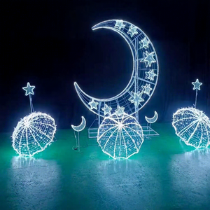 Lumière de lune croissante blanc chaud pour des décorations élégantes de Noël, du Ramadan et de l'Aïd - Product Image 1