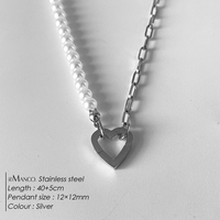 eManco Fermoir Cœur Creux en Or 14K en Acier Inoxydable pour Fabrication de Bijoux DIY