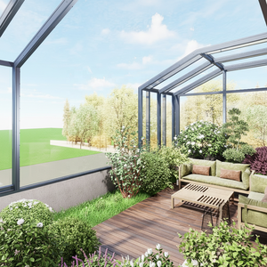 Veranda Mobile Intelligente Retrattile All'Ingrosso |   Veranda in Vetro per Esterni, Ideale per Camera da Letto, Cortile, Giardino, Terrazza e Balcone - Product Image 3