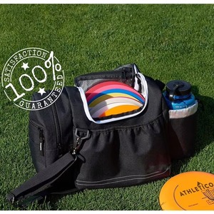 Bolsa de golf de disco con etiqueta BSCI, tipo tote, para frisbee golf, personalizada, con capacidad para 10-14 discos, botella de agua y accesorios. - Product Image 6