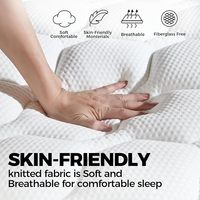 Matelas orthopédique double de luxe pour meubles de chambre à coucher King Size Matelas en mousse hybride compressée sous vide intelligent pour lit d'école