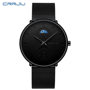 Reloj CRRJU Popular con Logotipo Personalizado, Resistente al Agua, Correa de Malla Delgada, Minimalista, Reloj de Pulsera para Hombre, Reloj Deportivo de Cuarzo para Negocios - Product Image 5