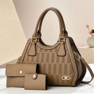 Hot <b>Sale</b> Lady's Totes Casual Leather Crossbody Bags Waterproof PU Handbag Purse Set 3pcs - Product Image 3