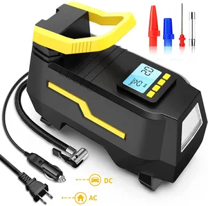 DC 12V/ AC 220V Car air compresor 3 in 1 car air inflator Black type Mini car air pump