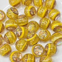 Perles acryliques vintage rococo de 16 mm avec paillettes, perles lâches pour DIY, stylos à perles, accessoires pour téléphones portables, sacs à clés, chaînes et bijoux