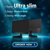 Monitor MNTW24 de 23.8 Pulgadas sin Marco, MVA, 100Hz, 1920*1080, HDMI, VGA, Soporte de Pared, Grado A+, Pantalla de Escritorio
