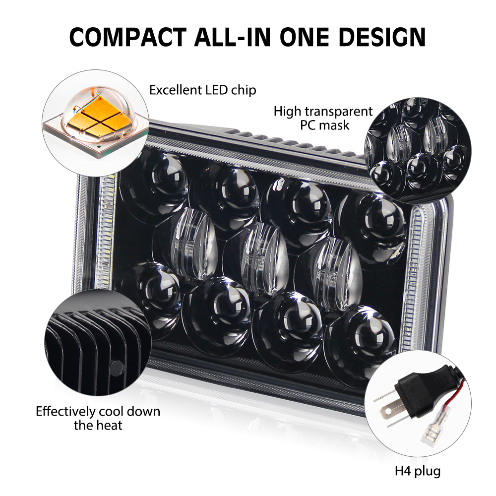 5 インチ LED ヘッドライト アルミニウム合金 6000k 15000lm 日