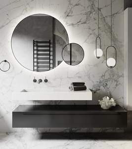 <span class=keywords><strong>Mueble</strong></span> de Baño Moderno Estilo Australiano, <span class=keywords><strong>Pequeño</strong></span>, de MDF, con Doble Espejo <span class=keywords><strong>y</strong></span> 2 Lavabos - Product Image 1