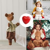 Enregistreur en forme de coeur en peluche jouet enregistreur audio activé par la voix avec lecture facile qualité sonore HD petite boîte de presse sonore
