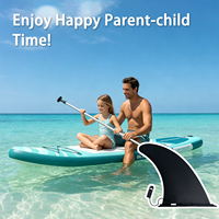 Aileron central universel en PVC à enfiler pour planche à pagaie gonflable, aileron de SUP flexible pour sports nautiques, fabricant OEM professionnel