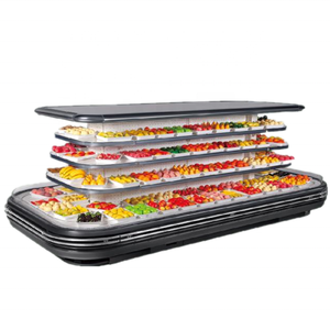 Siêu Thị Tủ Lạnh Multideck Mở Hiển Thị Thương Mại Tủ Lạnh Cho Các Loại Trái Cây Và Rau Vòng Đảo Frigde Tủ - Product Image 1