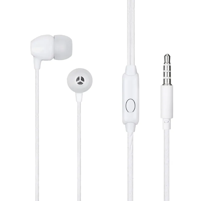 customized 1.2M 3.5mm Stereo Plug Universal Best Earphone Headphone With Mic 3.5mm Wired Earphone Headphone