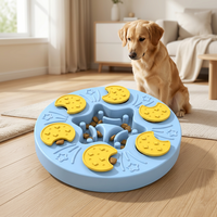 Jouet interactif pour chien, Famipet, distributeur de friandises, plateau d'alimentation interactif avec 6 curseurs en forme de lune, labyrinthe étoilé