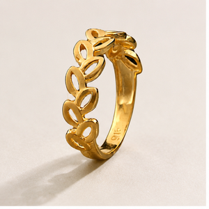Elegant <b>Plain</b> 18K Solid Gold Religious Style <b>Ring</b> for Wedding Anniversary & Party-Indian Made - Product Image 6