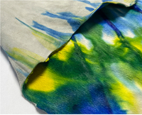 Vente en gros de cuir de veau véritable de haute qualité, nouvelle mode, teinture tie-dye, cuir de vache naturel avec poils.
