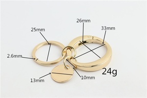 Mosquetón plano con cierre de resorte, accesorios de metal, gancho de resorte para llavero, ideal para hacer dijes de bolsos y joyería DIY - Product Image 3