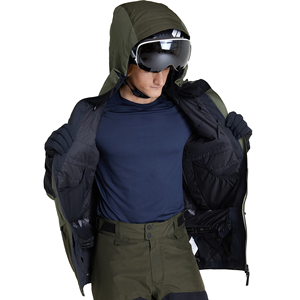 MonckSports alta calidad al aire libre 2L aislado ligeramente acolchado totalmente resistente a la intemperie Shell chaqueta de los hombres para los esquiadores serios freeride - Product Image 5