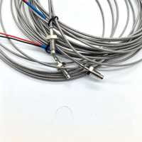 Sonda Termopar Tipo K con Tornillo M6, Sensor de Temperatura de Acero Inoxidable de Alta Temperatura para Monitoreo de Equipos e Instrumentos Industriales