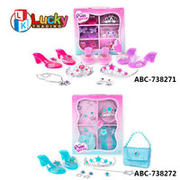 Collier de princesse en plastique en gros, diadème, couronne, bijoux, jouet pour filles