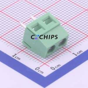 WJ127-5.0-2P <b>Screw</b> Terminal <b>Block</b> Through hole Component (THT),P=5mm Connector 1x2P 5mm Green Through Hole - Product Image 1
