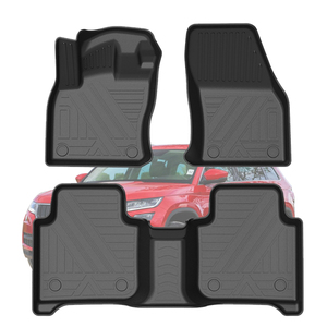 Muchkey tappetino per piedi completamente circondato per <span class=keywords><strong>Skoda</strong></span> <span class=keywords><strong>Kodiaq</strong></span> <span class=keywords><strong>2017</strong></span> 2018 2019 2020 tappetino antiscivolo impermeabile per auto accessori per auto in TPE - Product Image 1