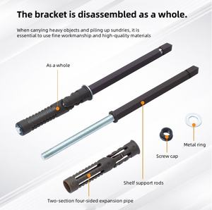 Support mural d'étagère caché en fer Support <span class=keywords><strong>invisible</strong></span> <span class=keywords><strong>Vis</strong></span> d'expansion Supports de connecteur de carte de livre Supports d'étagère - Product Image 3