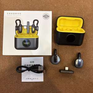 Micrófono Lavalier Inalámbrico Mini PIX-LINK Q28, Micrófono Compacto con Clip, Estuche <span class=keywords><strong>de</strong></span> Carga Inalámbrico, Micrófono <span class=keywords><strong>de</strong></span> Solapa para Grabación <span class=keywords><strong>de</strong></span> Video - Product Image 5