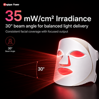 Magique Power OEM ODM Masque facial en silicone flexible à 7 couleurs, dispositif de luminothérapie LED infrarouge